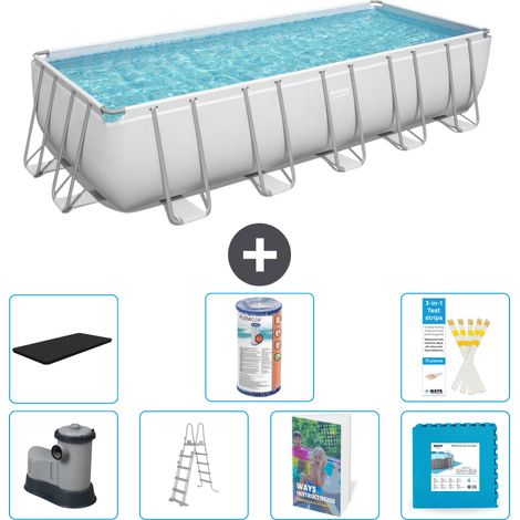 Bestway Power Steel Rechteckig - 640x274x132 cm - 8-teilig S602