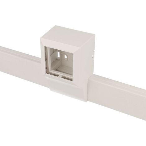 Plastron vide pour goulotte 40 x 20 mm – Appareillage 45x45 – Coloris blanc – Pour espaces confinés – Kopos