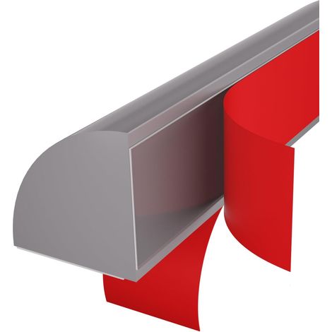 Moulure quart de longueur flexible, bordure ronde en caoutchouc autocollante, adaptée pour coin de douche, cuisine, 4 m de long, gris (1/5)