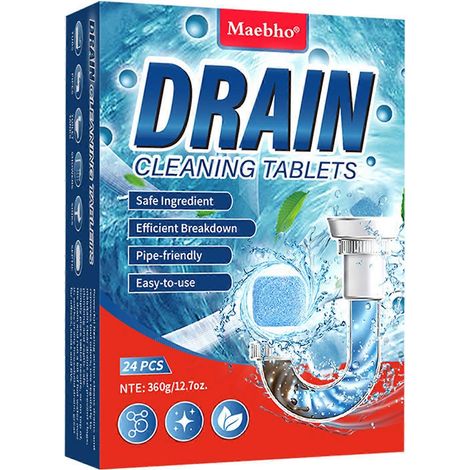 Déboucheur de canalisations à action rapide, comprimés nettoyants pour éviers de cuisine, nettoyant multi-usages pour toilettes (1/5)