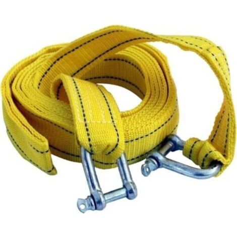 Solide élingue de remorquage 5 tonnes, accessoire de dépannage poids lourd avec crochet robuste
