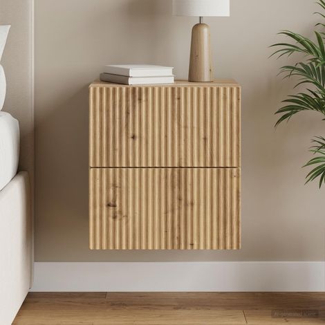 vidaXL Wall-Mounted Bedside Cabinet Artisan Oak 33 x 34.5 x 40 cm (1/5)
