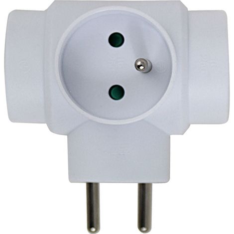 Esperanza Eléctrica. Repartidor de Tomas 3 Tomas Blanco