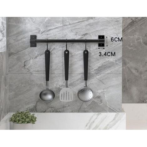 Étagère de poinçonnage libre mural pour cuisine, étagère à épices ménagère(30cm perches longues) (1/5)