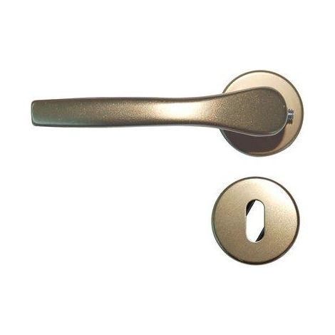 MANIGLIA GABRY ROSETTA FORO PATENT - ALLUMINIO BRONZATO Q8 CF=PZ 2- 1 confezioni