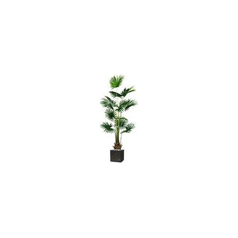 Palmier fan artificiel en pot H 180 cm 12 tiges