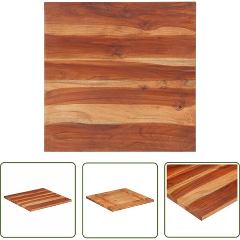 Dessus de table Bois solide 25-27 mm 60x60 cm (1/5)