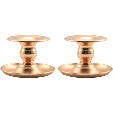 2-teiliges Kerzenständer-Set aus Metall, goldener, modischer Kerzenständer, Hochzeitskerzenhalter, exquisiter Ständer, Kronleuchter, Tischdekoration für Zuhause, Partys und Weihnachten (1/4)