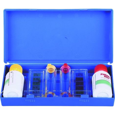 Analyse eau piscine Chlore/pH - trousse d'analyse liquide (1/2)