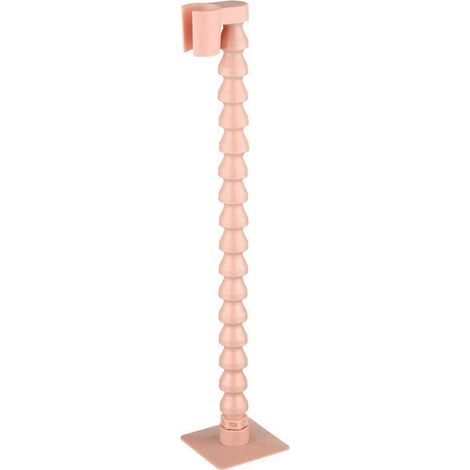 Support flexible pour pommeau de douche, étagère de rangement sans perçage, accessoire de rangement pour salle de bain, rose (1 pièce) (1/5)