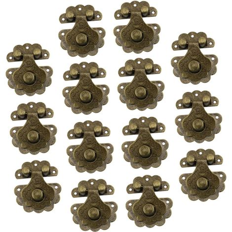 Lot de 14 loquets en fer boîte à bijoux design vintage robustes (1/5)