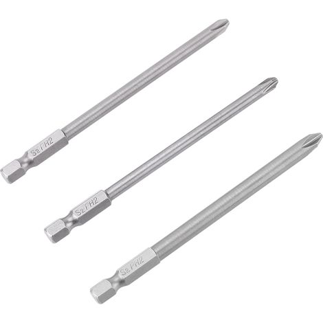 10-teiliges BST magnetisches Schraubendreher-Bit-Set mit 1/4-Zoll-Sechskantschaft, 100 mm lang (Schlitz- und Kreuzschlitzkopf) (1/5)