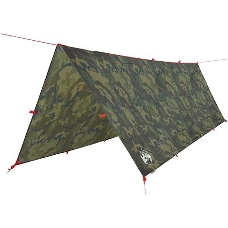Bâche de camping camouflage 406x306 cm imperméable