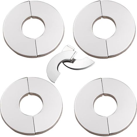 5pcs Pipe Clamps, 24mm Chrome Pipe Cover Clamp Steel for High Valve Hole Tap for Drain Basin Sink (1/5)
