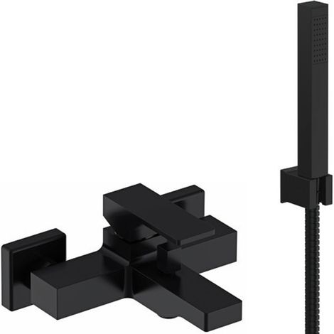 Miscelatore esterno vasca con kit doccia nero opaco serie Absolute (1/3)