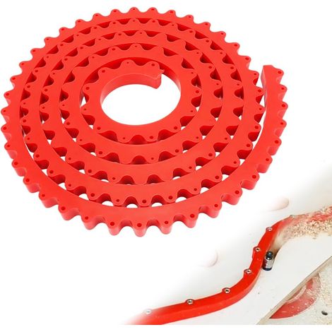 2m Gabarit Courbe Flexible,Chaîne Dentée Fixation Multipoints Fraisage de Moulures Profilées,Chaîne Dentée Règle Courbe Pour Fraiseuse Utilisable Pour les Portes,les Fenêtres et les Meubles (1/5)