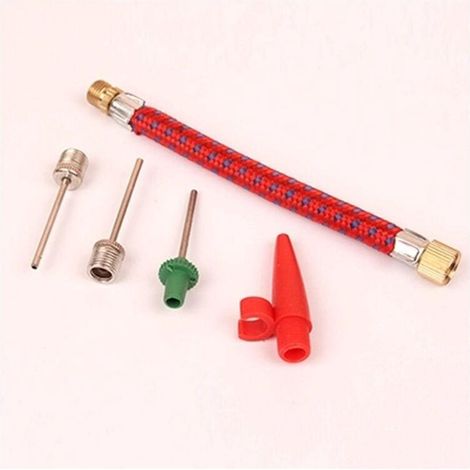 5 Embouts de gonflage pour Pompe Embouts De Gonflage pour Ballons Foot, Basket,Rugby, Handball. Pompe à vélo - compresseur d'air - Sport - Aiguille Adaptateur Vélo Pneu Ballon Pompe Kit (1/4)