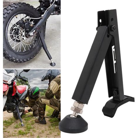 Béquille latérale simple pour moto Béquille de levage de roue avant arrière pour moto Noir (1/5)