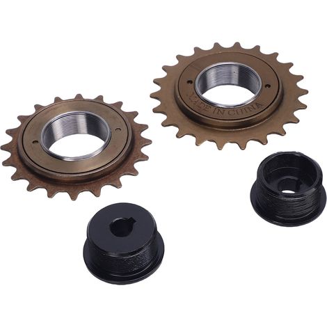Lot de 2 roues libres pour vélo électrique avec adaptateur de volant d'inertie noir pour entraînement gauche, en acier, 20T/22T, pour moteurs MY1016Z, MY1016, MY1018 et MY1020. (1/5)