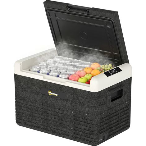 Outsunny Car Refrigerator 12V Portable Freezer for Camping, Driving, Picnic 30L