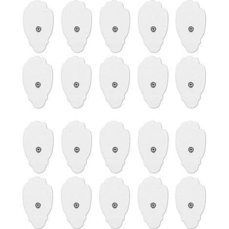 20 Électrodes pour Appareil - Pads de Remplacement Compatibles avec Connecteurs Snap 3,5mm - Tailles 7.5×3.5cm - Idéales pour Différentes Zones du Corps (1/5)