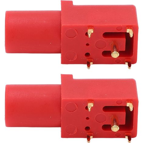 2 Stück Leiterplatten-Sockel, 4 mm, verlötet, gute elektrische Leitfähigkeit, sichere Bananenbuchse für Multimeter-Spannungsprüfung, rot (1/5)