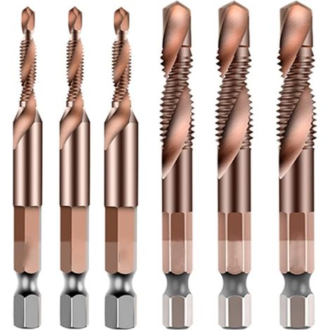 Punta per trapano HSS M3-M10 CO Punta per trapano combinata con maschio al cobalto M35 metrica 6,35 1/4" esagonale utensile per lavorazione del legno in metallo a cambio rapido