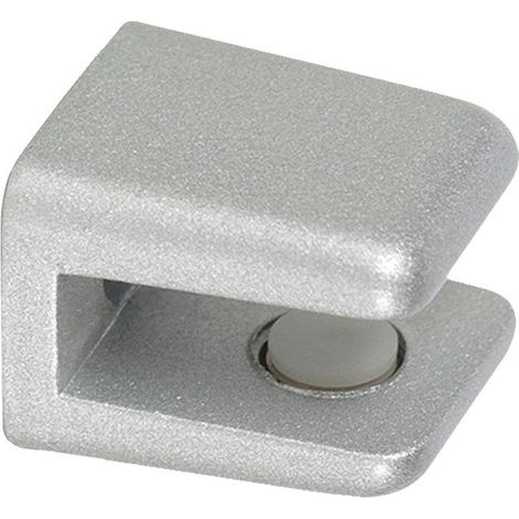 Soporte para Baldas de Cristal Fabricado en Zamak Acabado en Cromo Mate Líquido Para Baldas con Espesores de 3-6 mm Medidas 191722 mm Sistema de Fijación Atornillado 1 Unidad -