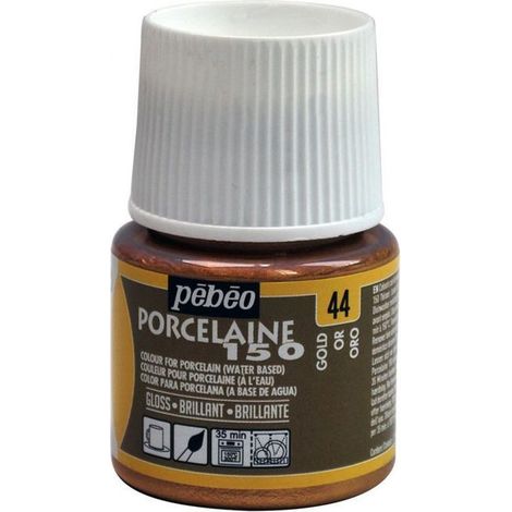 Peinture pour Porcelaine - PEBEO - P150 - Or - Résistant Lave-Vaisselle - Cuisson 150°C (1/4)