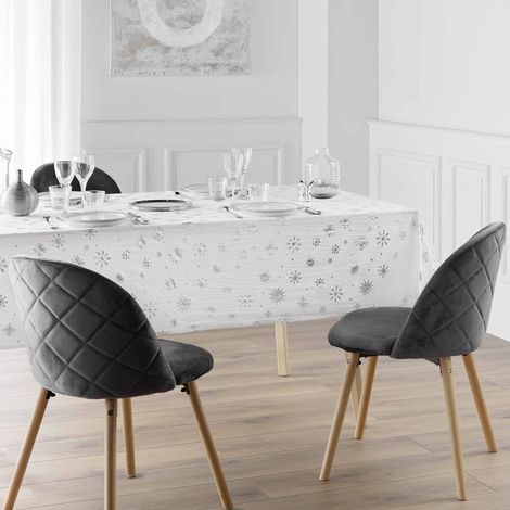 Nappe rectangulaire avec décoration argentée, 140 x 240 cm, ASTRELIA (1/5)