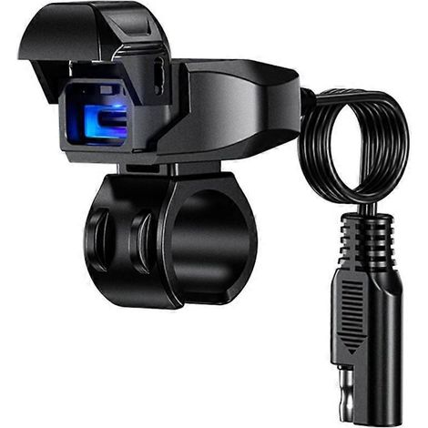 Motorrad-Ladekabel (SAE auf USB), 12–24 V Eingang, PD5V3A, 9V3A, 12V3A Ausgang