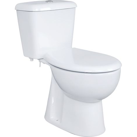 Stand-WC mit Keramik-Spülkasten und Softclose WC-Sitz Senkrecht Boden Stand-WC mit Keramik-Spülkasten und Softclose WC-Sitz Senkrecht Boden (1/5)