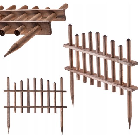 KADAX Gartenzaun, aus natürlichem Kieferholz, für Garten, 35 x 60 cm