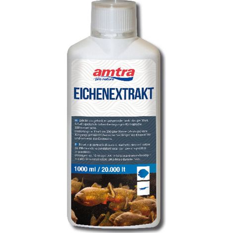 Amtra Eichen Extrakt tropicalizzante per acque di acquari d’acqua dolce, abbassa il pH dell’acqua 1lt