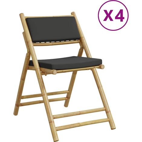 Maison Exclusive - Bistrostühle 4 Stk. Klappbar mit Dunkelgrauen