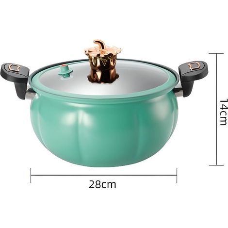 (Couleurs vertes et transparentes)Micro autocuiseur antiadhésif LY1 - Vert - Fer forgé - 8 litres - Gain de temps - Facile à nettoyer (1/4)