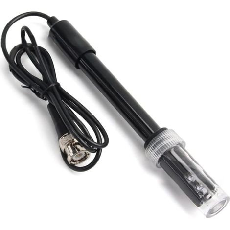 Sonde PH, BNC PH électrode Sonde à électrode De Ph Avec Bnc Prise, 0-14 Sonde PH électrode Remplaçable PH Sonde Pour Testeurs PH, PH Metre, PH Manette Dispositif Pour Aquarium Piscine Spa (1/4)