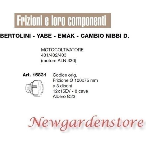 Frizione 100X75 motocoltivatore 401 402 403 ALN 330 BERTOLINI EMAK 15831 YABE