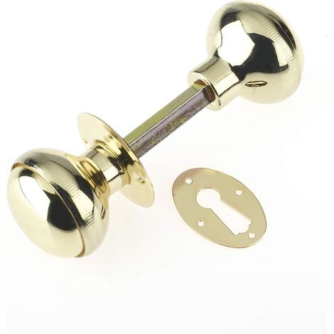 Yale P405-PB Polished Brass Door Knob with 43mm Handle Diameter – Suitable for Interior Doors (1/2)