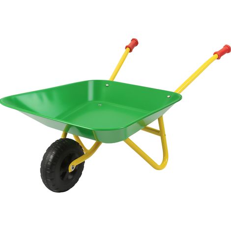 PlayFun Kinderschubkarre aus Metall, grün