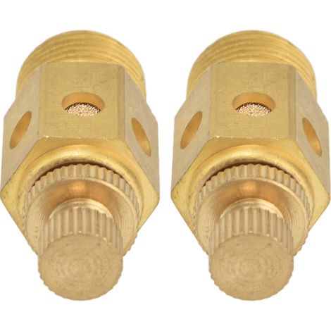 2 silencieux pneumatiques à échappement rapide, débit d'air réglable, en laiton, filetage mâle PT3/8 PSC‑03 (1/5)