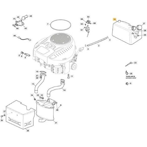 RÉSERVOIR DE CARBURANT ORIGINAL STIGA MTR SD 8 LT - 325735131/0