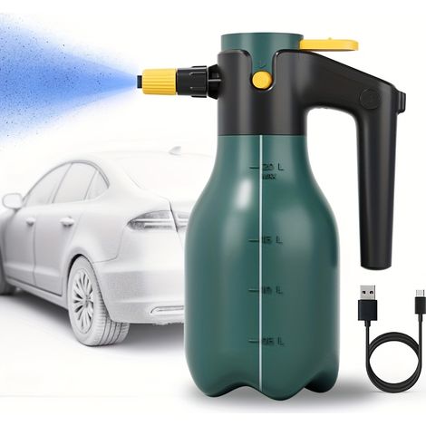 Pistolet à mousse électrique de 2 litres, pulvérisateur de mousse pour lavage de voiture, avec pompe à pression, alimenté par USB. (1/5)
