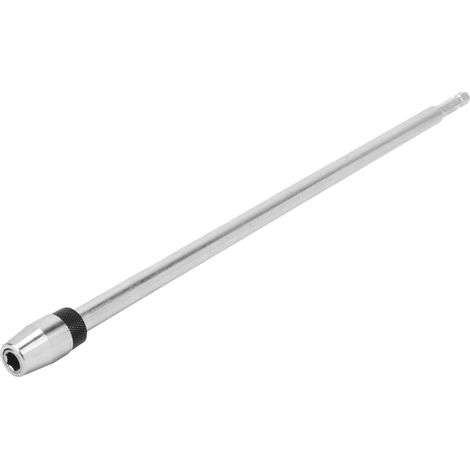 Porte-embout magnétique en acier au carbone argenté, tige hexagonale 1/4 po, longueur 300 mm, pour perceuse électrique (1/5)