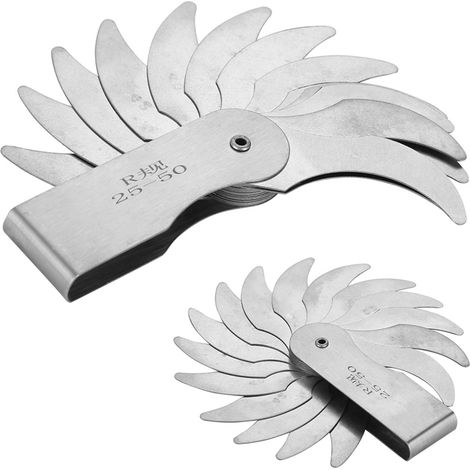 Jauge de rayon en acier inoxydable pour mesures intérieures et extérieures (R25-50MM) (1/5)