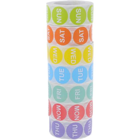 rouleaux d étiquettes autocollantes pour les jours de la (1/5)