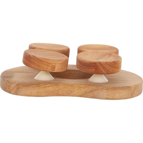 Appui-tête Sauna Bois Massif avec Disque Rotatif Lombaire Ergonomique pour Sauna et Hammam Coussin de Dos Confortable pour Spa à Domicile Hiver (1/5)