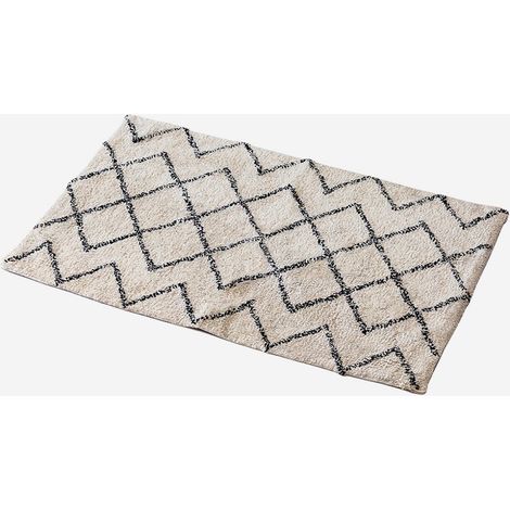 Antirutsch-Badeteppich aus Baumwolle 50x80 cm geometrisches Design Tessa