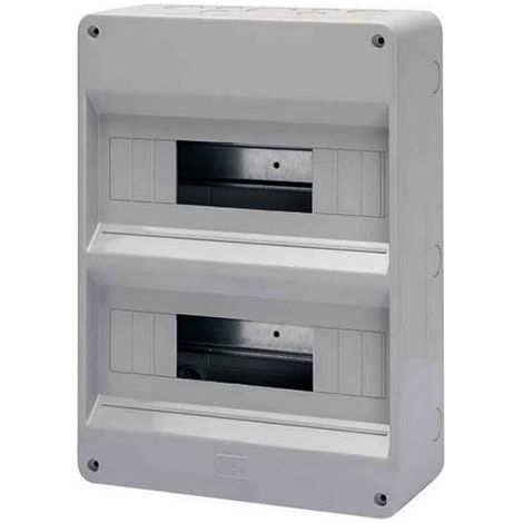 Tableau mural 12/24 modules sans porte gris RAL 7035 240x305x95mm IP40 FAEG - FG14124 (1/2)
