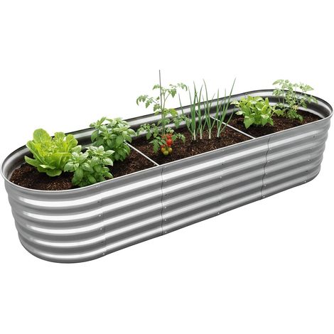 Jardinière surélevée métal galvanisé, Fleurs, Plantes (1/5)
